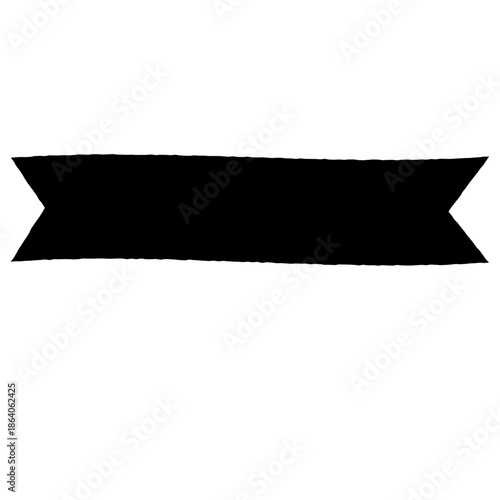 横長の手書きフラッグ・バナーのシルエット