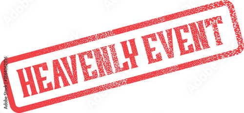 Heavenly Event textured rubber stamp for announcing momentous occasions and special gatherings