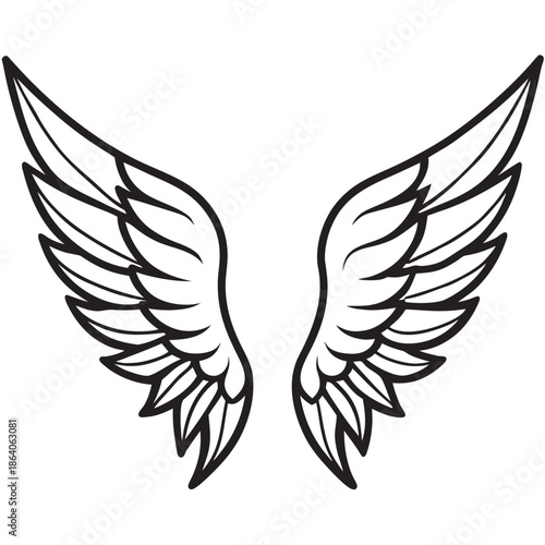 Wings Line Art Vectors