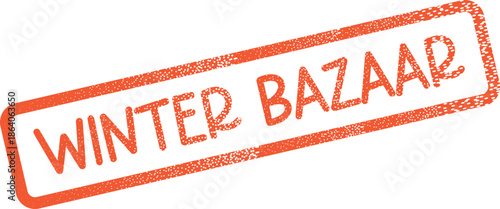 Official Winter Bazaar textured emblem announcing seasonal market events and festive gatherings