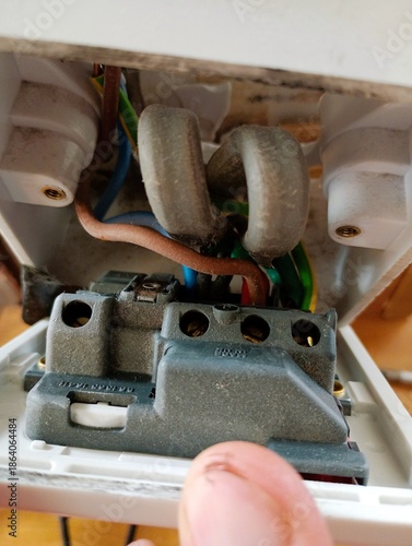 Home Electrical Socket Being Dismantled During Renovation