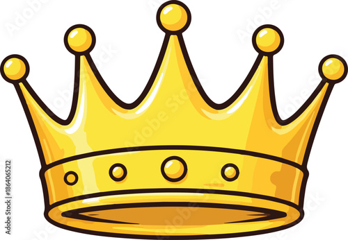 Cartoon illustration of crown vector icon for web design
