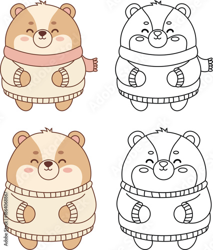 Vector Illustration of a cute hamsters
