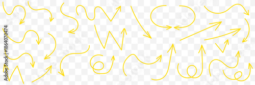 Hand drawn arrow vector icons set. sketch arrow design for business plan and education.