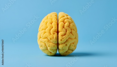 Sponge shaped like a human brain