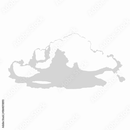  Abstract cloud outline illustration on white background vector