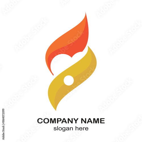 Company logo design simple concept Premium Vector