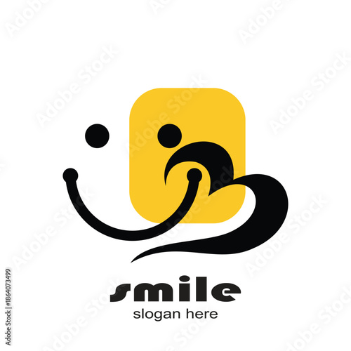 Smile logo design simple concept Premium Vector