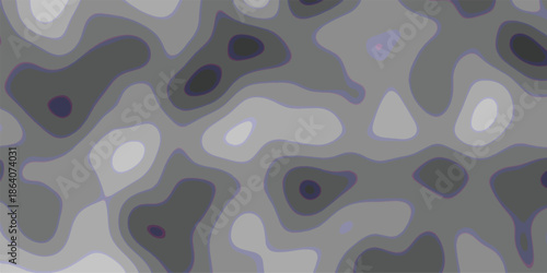 Abstract topographic map contour lines in shades of gray and purple creating a fluid organic pattern for backgrounds and textures