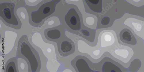 Abstract topographic map contour lines in shades of gray and purple creating a fluid organic pattern for backgrounds and textures
