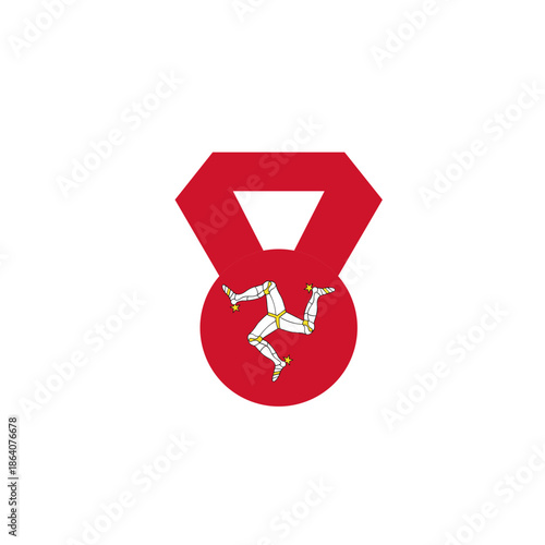 Isle Of Man Flag Medal In Icon