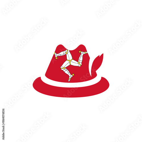 Isle Of Man Flag Stylish Hat In Icon