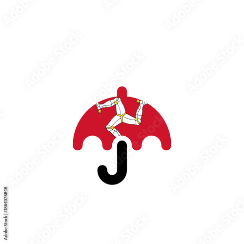 Isle Of Man Flag Umbrella In Icon