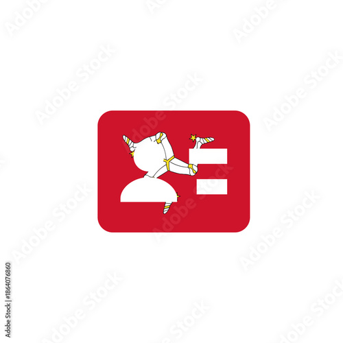 Isle Of Man Flag User Id Card In Icon