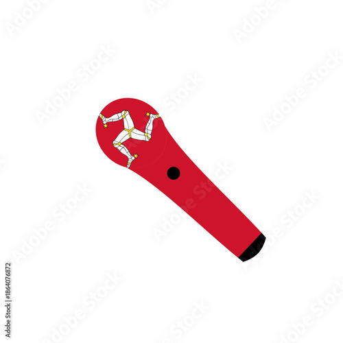Isle Of Man Flag Wireless Microphone In Icon