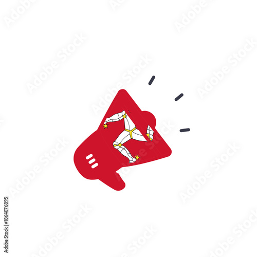 Isle Of Man Flag Announcement In Icon
