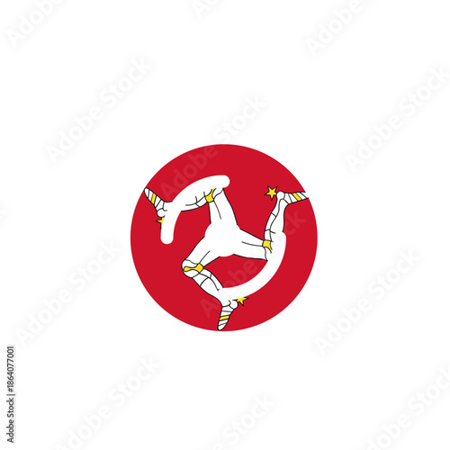 Isle Of Man Flag Disk In Icon