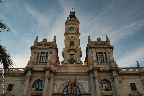 Wallpaper Mural Facade of Valencia City Hall, located in Plaza del Ayuntamiento, the city center. Valencia, Spain. Torontodigital.ca