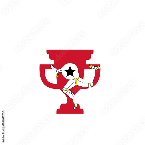 Isle Of Man Flag Champion Winner In Icon