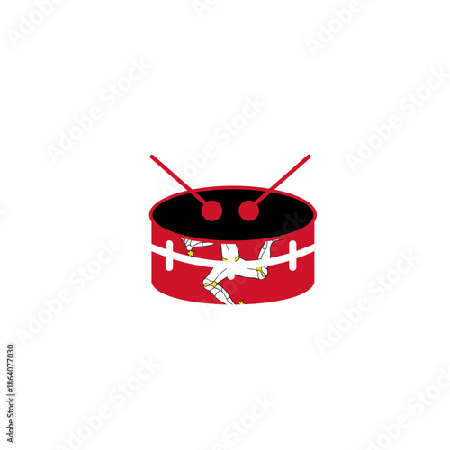 Isle Of Man Flag Drum Snare In Icon