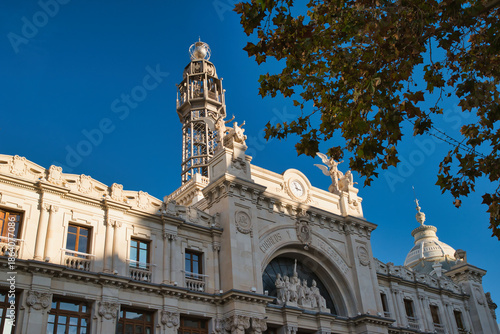 Wallpaper Mural Metal tower of the Post Office building or Post and Telegraph Palace in Valencia, Spain. Opened in 1923. Torontodigital.ca