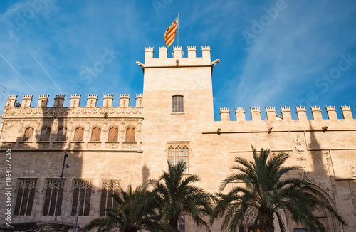 Wallpaper Mural Facade of the Silk Exchange building in Valencia, also known as the Merchants' Exchange, an iconic monument and a masterpiece of Valencian civil Gothic architecture. Spain. Torontodigital.ca