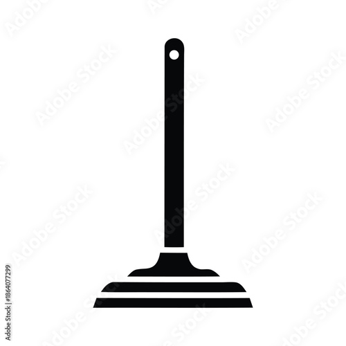 Plunger icon toilet cleaning tool symbol for bathroom