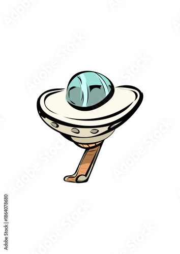 UFO mit Rolltreppe 