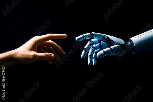 Human and Robot Fingers Meeting in a Futuristic Conceptual Interaction