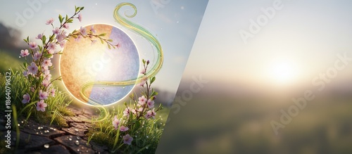 Wallpaper Mural Spring equinox concept with seasonal weather change Torontodigital.ca