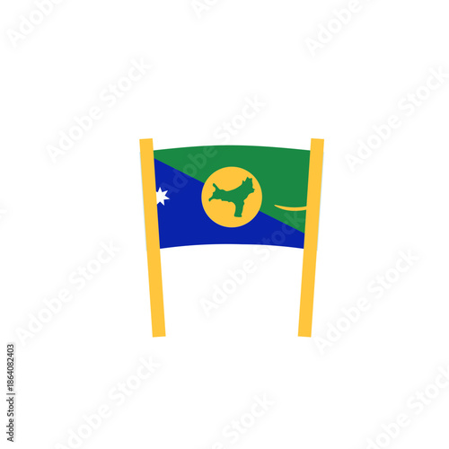Christmas Island Flag Charity Banner In Icon