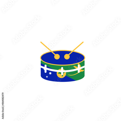 Christmas Island Flag Drum Snare In Icon