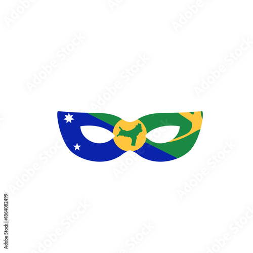 Christmas Island Flag Eyes Mask 2 In Icon