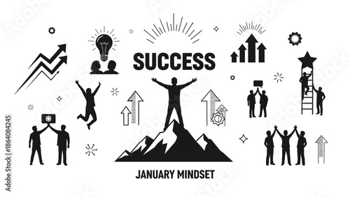 Achieving success with positive january mindset