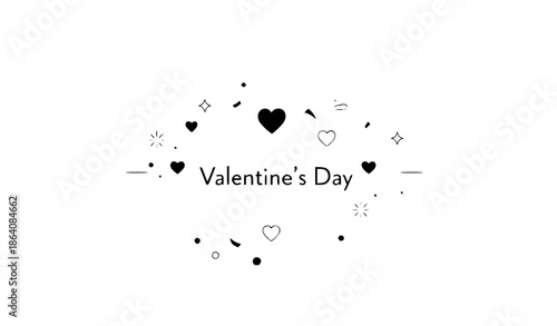 Beautiful Valentine’s Day card design with soft bokeh lights on white background