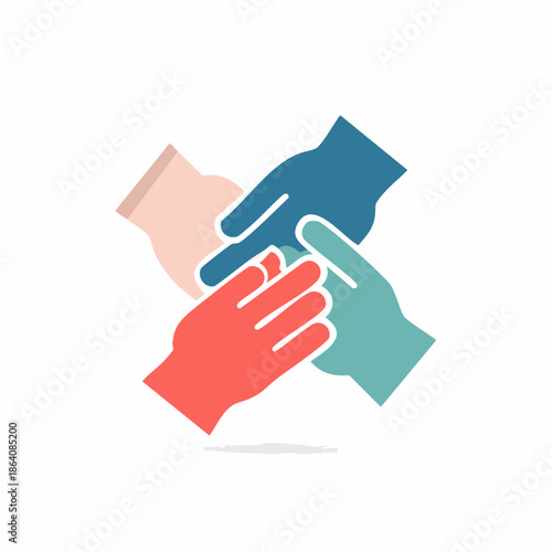 Teamwork Hands Collaboration Corporate Synergy Success Partnership Achievement Alliance