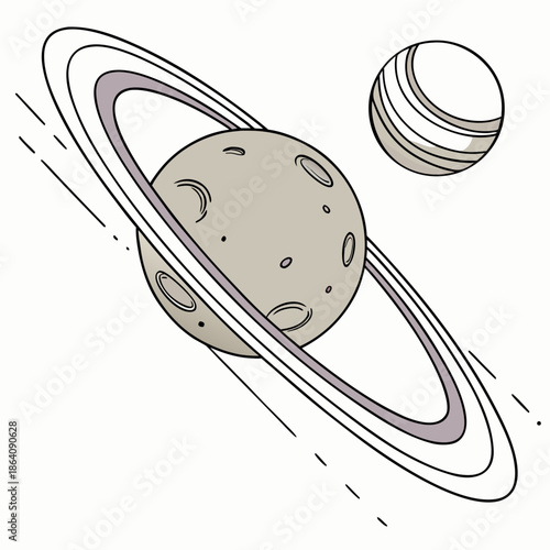 Tidal Lock Planet and Moon Orbit rings