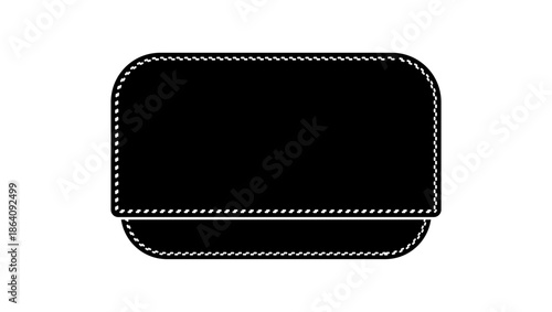 Card Holder symbol, black isolated silhouette