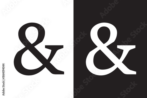 Ampersand symbols and sign collection. Custom hand drawn ampersand icon for invitations and letters in eps 10.
