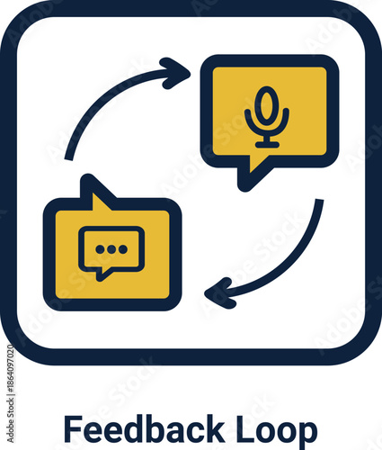Feedback System Icon, Continuous Improvement Feedback Icon