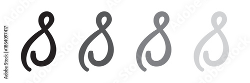 & Ampersand symbol icon. And gray sign