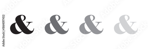 Elegant ampersand symbol offers sophisticated connection and design element for branding and creative projects