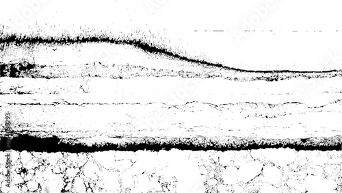 black and white abstract grunge texture with horizontal lines and rough details