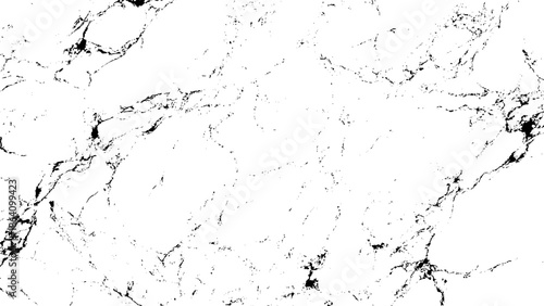 Black grunge texture with white background and scattered dark spots and lines