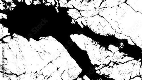Cracked marble texture with black and white pattern