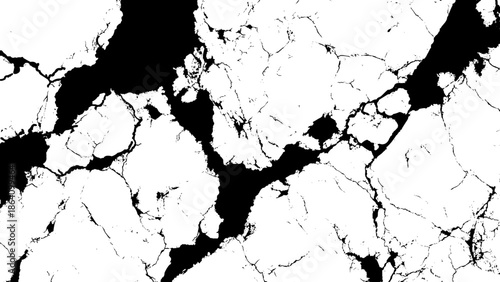 Cracked white surface with black background