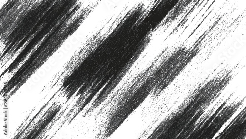 Diagonal black and white brush strokes texture background