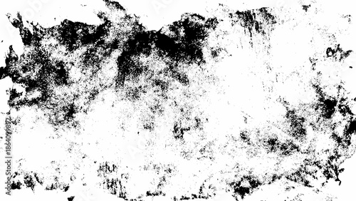 Grunge texture with black smudges and white background