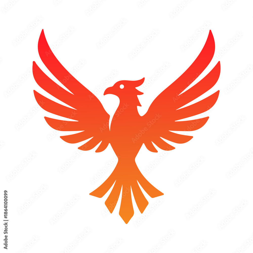 Fototapeta premium Minimal abstract bird logo design in a clean flat vector style. Black or other monochrome symbol isolated on a white background suitable for corporate, technology, finance, creative, and branding use.