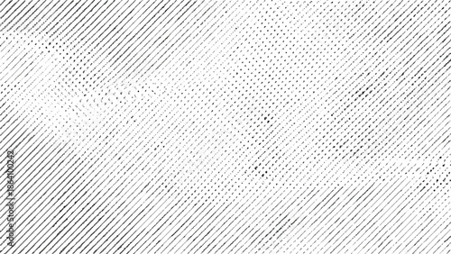 Halftone pattern with diagonal lines and dots on white background